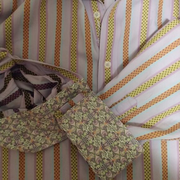 Robert Graham mens striped shirt size XL TG - Picture 8 of 8